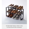 image:imageYAMAZAKI Home Line Expanding Shoe Rack Metal Adjustable  Single 6  Steel  Holds 4 To 8 ShoesBlack