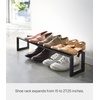 image:imageYAMAZAKI Home Line Expanding Shoe Rack Metal Adjustable  Single 6  Steel  Holds 4 To 8 ShoesBlack