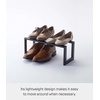 image:imageYAMAZAKI Home Line Expanding Shoe Rack Metal Adjustable  Single 6  Steel  Holds 4 To 8 ShoesBlack