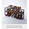 image:imageYAMAZAKI Home Line Expanding Shoe Rack Metal Adjustable  Single 6  Steel  Holds 4 To 8 ShoesBlack
