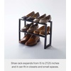 image:imageYAMAZAKI Home Line Expanding Shoe Rack Metal Adjustable  Single 6  Steel  Holds 4 To 8 ShoesBlack