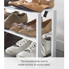 image:imageYAMAZAKI Home Line Expanding Shoe Rack Metal Adjustable  Single 6  Steel  Holds 4 To 8 ShoesWhite