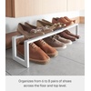 image:imageYAMAZAKI Home Line Expanding Shoe Rack Metal Adjustable  Single 6  Steel  Holds 4 To 8 ShoesWhite