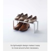 image:imageYAMAZAKI Home Line Expanding Shoe Rack Metal Adjustable  Single 6  Steel  Holds 4 To 8 ShoesWhite