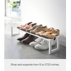 image:imageYAMAZAKI Home Line Expanding Shoe Rack Metal Adjustable  Single 6  Steel  Holds 4 To 8 ShoesWhite