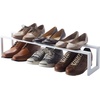 image:imageYAMAZAKI Home Line Expanding Shoe Rack Metal Adjustable  Single 6  Steel  Holds 4 To 8 ShoesWhite