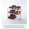 image:imageYAMAZAKI Home Line Expanding Shoe Rack Metal Adjustable  Single 6  Steel  Holds 4 To 8 ShoesWhite