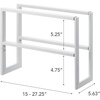 image:imageYAMAZAKI Home Line Expanding Shoe Rack Metal Adjustable  Single 6  Steel  Holds 4 To 8 ShoesWhite