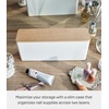 image:imageYAMAZAKI Home Nail Polish Organizer with Lid and Storage Tray Case White  Spacious nail care container with lid Slim storage case for nail polish Includes a builtin tray for nail care suppliesWhite