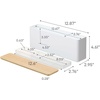 image:imageYAMAZAKI Home Nail Polish Organizer with Lid and Storage Tray Case White  Spacious nail care container with lid Slim storage case for nail polish Includes a builtin tray for nail care suppliesWhite