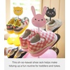 image:imageYAMAZAKI Home Other Bunny Childrens Shoe Rack  Kids Shoe Organizer 26  Steel  Holds 3 Pairs of ShoesPink
