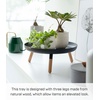image:imageYAMAZAKI Home Pedestal Table Tray with Wooden Legs for Countertop White  Versatile metal pedestal table tray featuring wooden legs Ideal for countertop display Showcase food or accessoriesBlack