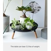 image:imageYAMAZAKI Home Pedestal Table Tray with Wooden Legs for Countertop White  Versatile metal pedestal table tray featuring wooden legs Ideal for countertop display Showcase food or accessoriesBlack