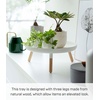 image:imageYAMAZAKI Home Pedestal Table Tray with Wooden Legs for Countertop White  Versatile metal pedestal table tray featuring wooden legs Ideal for countertop display Showcase food or accessoriesWhite