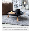 image:imageYAMAZAKI Home Pedestal Table Tray with Wooden Legs for Countertop White  Versatile metal pedestal table tray featuring wooden legs Ideal for countertop display Showcase food or accessoriesBlack