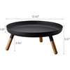 image:imageYAMAZAKI Home Pedestal Table Tray with Wooden Legs for Countertop White  Versatile metal pedestal table tray featuring wooden legs Ideal for countertop display Showcase food or accessoriesBlack