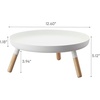 image:imageYAMAZAKI Home Pedestal Table Tray with Wooden Legs for Countertop White  Versatile metal pedestal table tray featuring wooden legs Ideal for countertop display Showcase food or accessoriesWhite