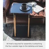image:imageYAMAZAKI Home Plain Metal and Wood Sliding Sofa C Table End Table Coffee Tray Laptop Desk Modern Bedside Or Living Room Small Accent Table 22  Steel  Versatile metal and wood sliding sofa C table Perfect as a coffee tray laptop desk or modern bedside small accent tableBlack
