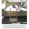 image:imageYAMAZAKI Home Plain Metal and Wood Sliding Sofa C Table End Table Coffee Tray Laptop Desk Modern Bedside Or Living Room Small Accent Table 22  Steel  Versatile metal and wood sliding sofa C table Perfect as a coffee tray laptop desk or modern bedside small accent tableWhite