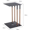 image:imageYAMAZAKI Home Plain Metal and Wood Sliding Sofa C Table End Table Coffee Tray Laptop Desk Modern Bedside Or Living Room Small Accent Table 22  Steel  Versatile metal and wood sliding sofa C table Perfect as a coffee tray laptop desk or modern bedside small accent tableBlack