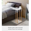 image:imageYAMAZAKI Home Plain Metal and Wood Sliding Sofa C Table End Table Coffee Tray Laptop Desk Modern Bedside Or Living Room Small Accent Table 22  Steel  Versatile metal and wood sliding sofa C table Perfect as a coffee tray laptop desk or modern bedside small accent tableWhite