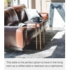image:imageYAMAZAKI Home Plain Metal and Wood Sliding Sofa C Table End Table Coffee Tray Laptop Desk Modern Bedside Or Living Room Small Accent Table 22  Steel  Versatile metal and wood sliding sofa C table Perfect as a coffee tray laptop desk or modern bedside small accent tableBlack