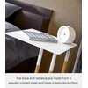 image:imageYAMAZAKI Home Plain Metal and Wood Sliding Sofa C Table End Table Coffee Tray Laptop Desk Modern Bedside Or Living Room Small Accent Table 22  Steel  Versatile metal and wood sliding sofa C table Perfect as a coffee tray laptop desk or modern bedside small accent tableWhite