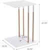 image:imageYAMAZAKI Home Plain Metal and Wood Sliding Sofa C Table End Table Coffee Tray Laptop Desk Modern Bedside Or Living Room Small Accent Table 22  Steel  Versatile metal and wood sliding sofa C table Perfect as a coffee tray laptop desk or modern bedside small accent tableWhite