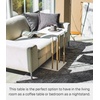 image:imageYAMAZAKI Home Plain Metal and Wood Sliding Sofa C Table End Table Coffee Tray Laptop Desk Modern Bedside Or Living Room Small Accent Table 22  Steel  Versatile metal and wood sliding sofa C table Perfect as a coffee tray laptop desk or modern bedside small accent tableWhite