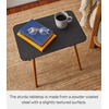 image:imageYAMAZAKI Home Plain Modern Rectangular Space Saving Side Table for Living Room Or Small Bedside Metal and Wood Accent End Table 20  Steel  Modern spacesaving design ideal for living rooms or small bedsides Beautiful metal and wood accent end table Saves spaceBlack