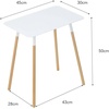 image:imageYAMAZAKI Home Plain Modern Rectangular Space Saving Side Table for Living Room Or Small Bedside Metal and Wood Accent End Table 20  Steel  Modern spacesaving design ideal for living rooms or small bedsides Beautiful metal and wood accent end table Saves spaceWhite