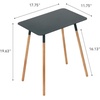 image:imageYAMAZAKI Home Plain Modern Rectangular Space Saving Side Table for Living Room Or Small Bedside Metal and Wood Accent End Table 20  Steel  Modern spacesaving design ideal for living rooms or small bedsides Beautiful metal and wood accent end table Saves spaceBlack