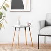image:imageYAMAZAKI Home Plain Modern Rectangular Space Saving Side Table for Living Room Or Small Bedside Metal and Wood Accent End Table 20  Steel  Modern spacesaving design ideal for living rooms or small bedsides Beautiful metal and wood accent end table Saves spaceBlack