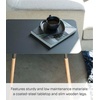 image:imageYAMAZAKI Home Plain Modern Rectangular Space Saving Side Table for Living Room Or Small Bedside Metal and Wood Accent End Table 20  Steel  Modern spacesaving design ideal for living rooms or small bedsides Beautiful metal and wood accent end table Saves spaceBlack
