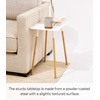 image:imageYAMAZAKI Home Plain Modern Rectangular Space Saving Side Table for Living Room Or Small Bedside Metal and Wood Accent End Table 20  Steel  Modern spacesaving design ideal for living rooms or small bedsides Beautiful metal and wood accent end table Saves spaceWhite