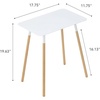 image:imageYAMAZAKI Home Plain Modern Rectangular Space Saving Side Table for Living Room Or Small Bedside Metal and Wood Accent End Table 20  Steel  Modern spacesaving design ideal for living rooms or small bedsides Beautiful metal and wood accent end table Saves spaceWhite