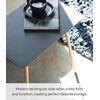 image:imageYAMAZAKI Home Plain Modern Rectangular Space Saving Side Table for Living Room Or Small Bedside Metal and Wood Accent End Table 20  Steel  Modern spacesaving design ideal for living rooms or small bedsides Beautiful metal and wood accent end table Saves spaceBlack