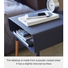 image:imageYAMAZAKI Home Plain Side Table with Open Storage Shelf Rectangular Accent Space Saving Living Room Bedroom Couch End Table  Short 14  Steel  WoodBlack