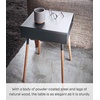 image:imageYAMAZAKI Home Plain Side Table with Open Storage Shelf Rectangular Accent Space Saving Living Room Bedroom Couch End Table  Short 14  Steel  WoodBlack