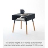 image:imageYAMAZAKI Home Plain Side Table with Open Storage Shelf Rectangular Accent Space Saving Living Room Bedroom Couch End Table  Short 14  Steel  WoodBlack