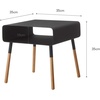 image:imageYAMAZAKI Home Plain Side Table with Open Storage Shelf Rectangular Accent Space Saving Living Room Bedroom Couch End Table  Short 14  Steel  WoodBlack