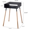image:imageYAMAZAKI Home Plain Side Table with Open Storage Shelf Rectangular Accent Space Saving Living Room Bedroom Couch End Table  Short 14  Steel  WoodBlack