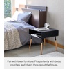 image:imageYAMAZAKI Home Plain Side Table with Open Storage Shelf Rectangular Accent Space Saving Living Room Bedroom Couch End Table  Short 14  Steel  WoodBlack