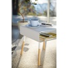image:imageYAMAZAKI Home Plain Side Table with Open Storage Shelf Rectangular Accent Space Saving Living Room Bedroom Couch End Table  Short 14  Steel  WoodWhite