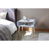 image:imageYAMAZAKI Home Plain Side Table with Open Storage Shelf Rectangular Accent Space Saving Living Room Bedroom Couch End Table  Short 14  Steel  WoodWhite