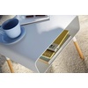 image:imageYAMAZAKI Home Plain Side Table with Open Storage Shelf Rectangular Accent Space Saving Living Room Bedroom Couch End Table  Short 14  Steel  WoodWhite
