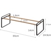 image:imageYAMAZAKI Home Plain Stackable Slim Shoe Rack 7  Steel  Holds Up To 4 Pairs Of Shoes Per ShelfBlack
