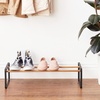 image:imageYAMAZAKI Home Plain Stackable Slim Shoe Rack 7  Steel  Holds Up To 4 Pairs Of Shoes Per ShelfBlack