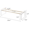 image:imageYAMAZAKI Home Plain Stackable Slim Shoe Rack 7  Steel  Holds Up To 4 Pairs Of Shoes Per ShelfWhite