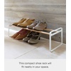 image:imageYAMAZAKI Home Plain Stackable Slim Shoe Rack 7  Steel  Holds Up To 4 Pairs Of Shoes Per ShelfWhite